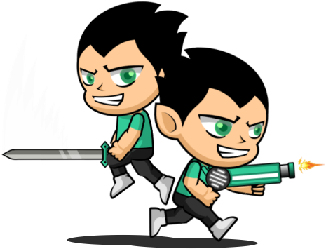 Cool Boy With 69 Animations - Cool 2d Character (600x500), Png Download