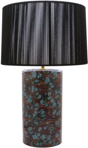 Blue Dot Purple Swirls - Lampshade (500x500), Png Download