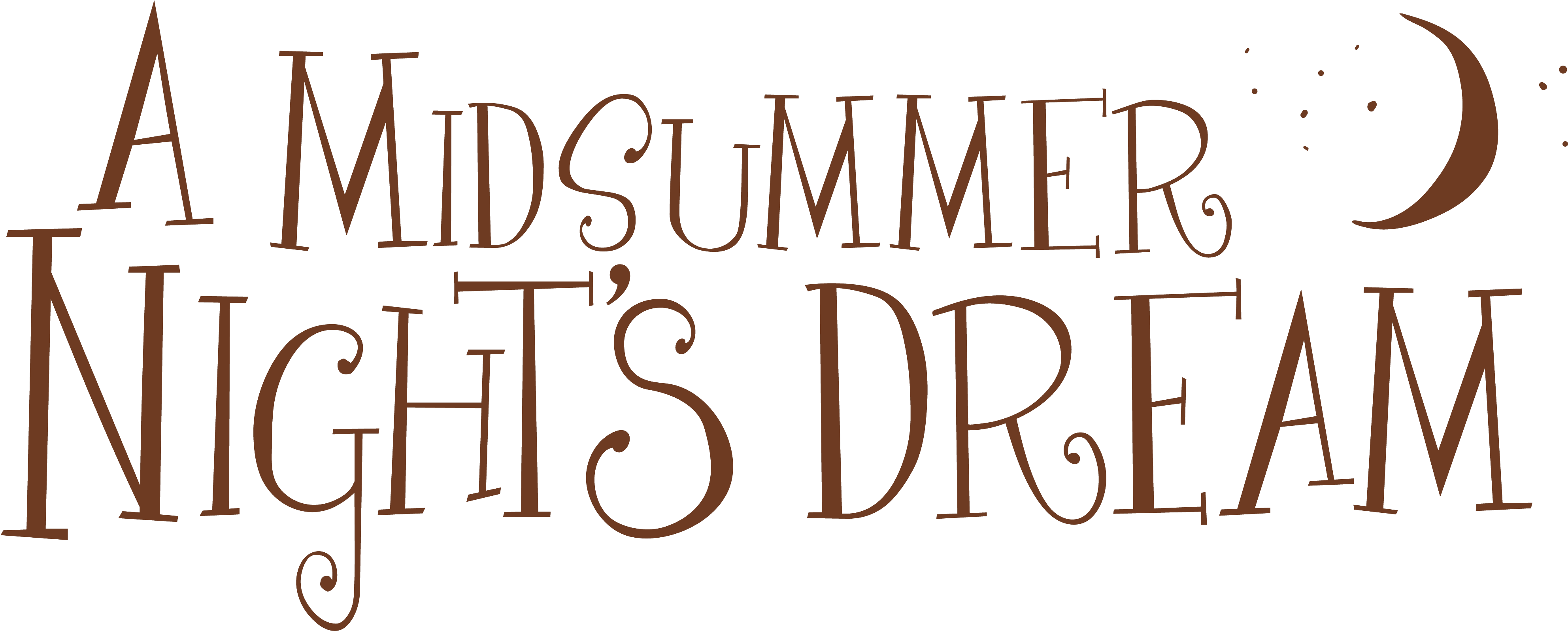 A Midsummer Night's Dream, William Shakespeare's Most - Midsummer Night's Dream Logo (4380x1915), Png Download