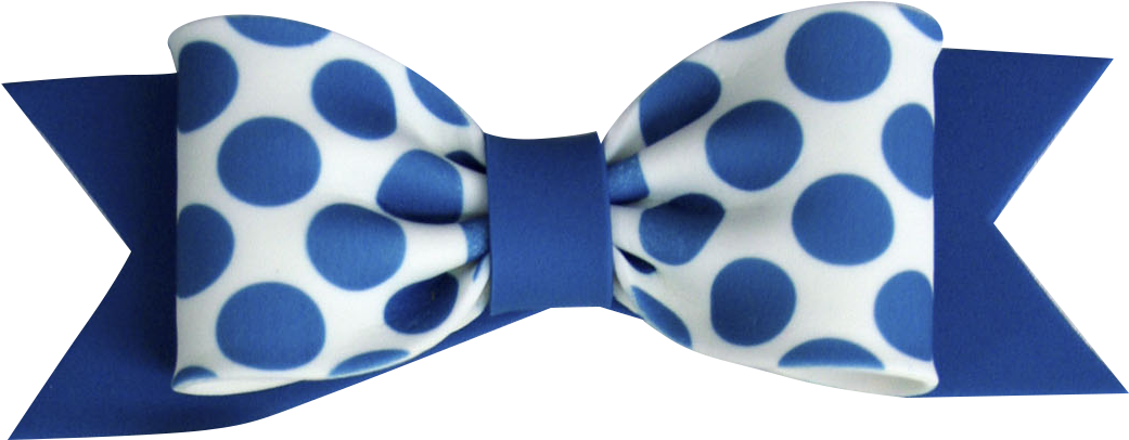 Fondant Bows Large Dot Print Blue - Polka Dot (1200x432), Png Download