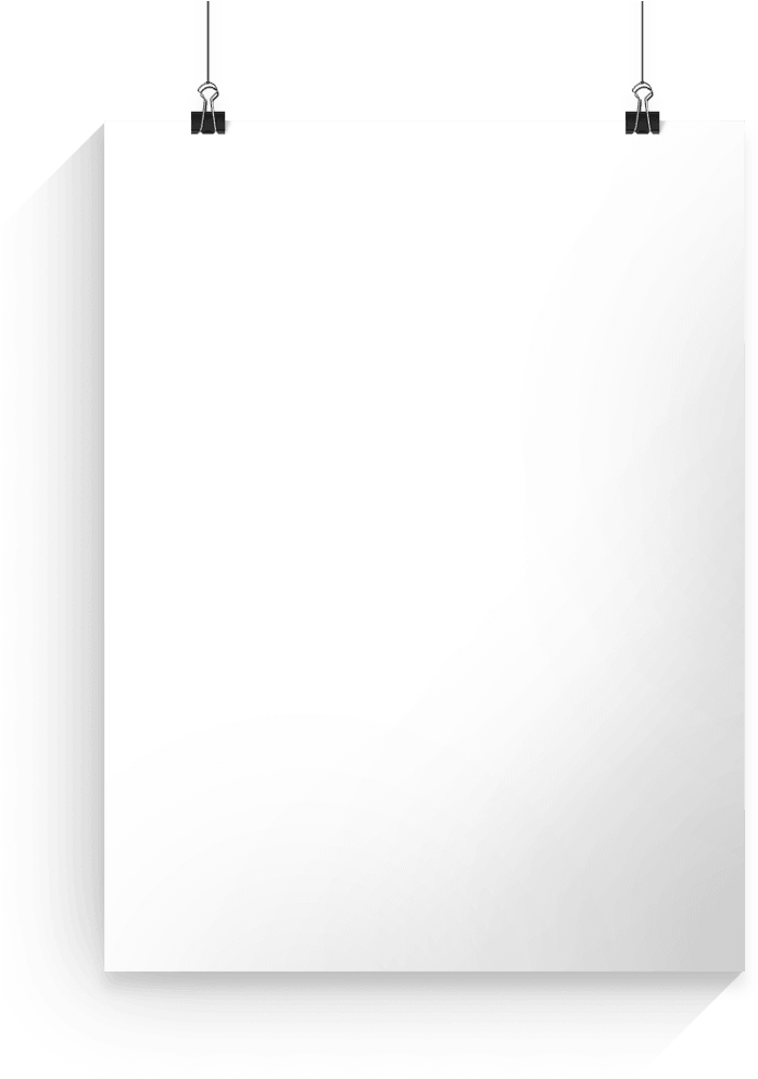 Download Transparent Poster White Banner Royalty Free Stock - Hanging White  Poster Png PNG Image with No Background 