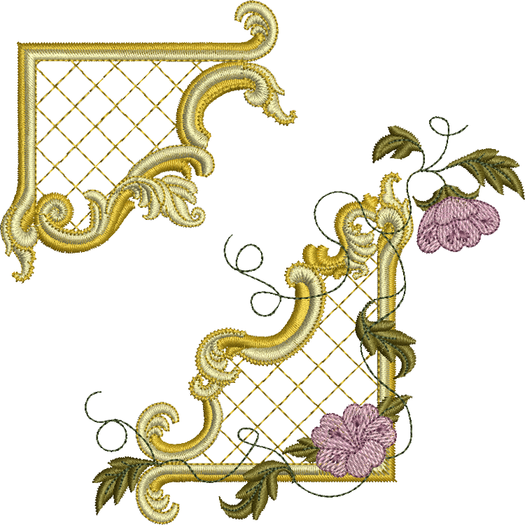 Gilt Frame 1 & Flrs Set - Frame Corner Png (750x750), Png Download