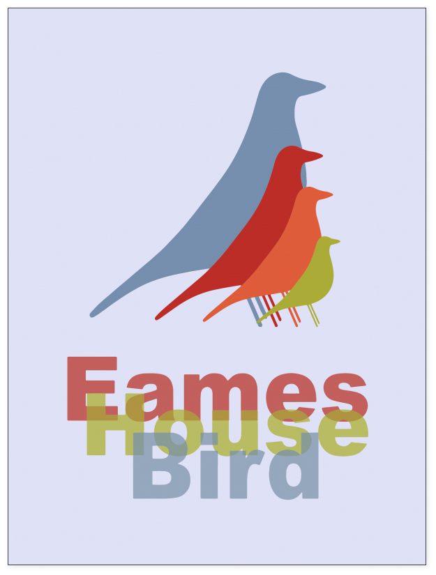 Eames House Bird - Eames House Bird Poster (1024x1024), Png Download