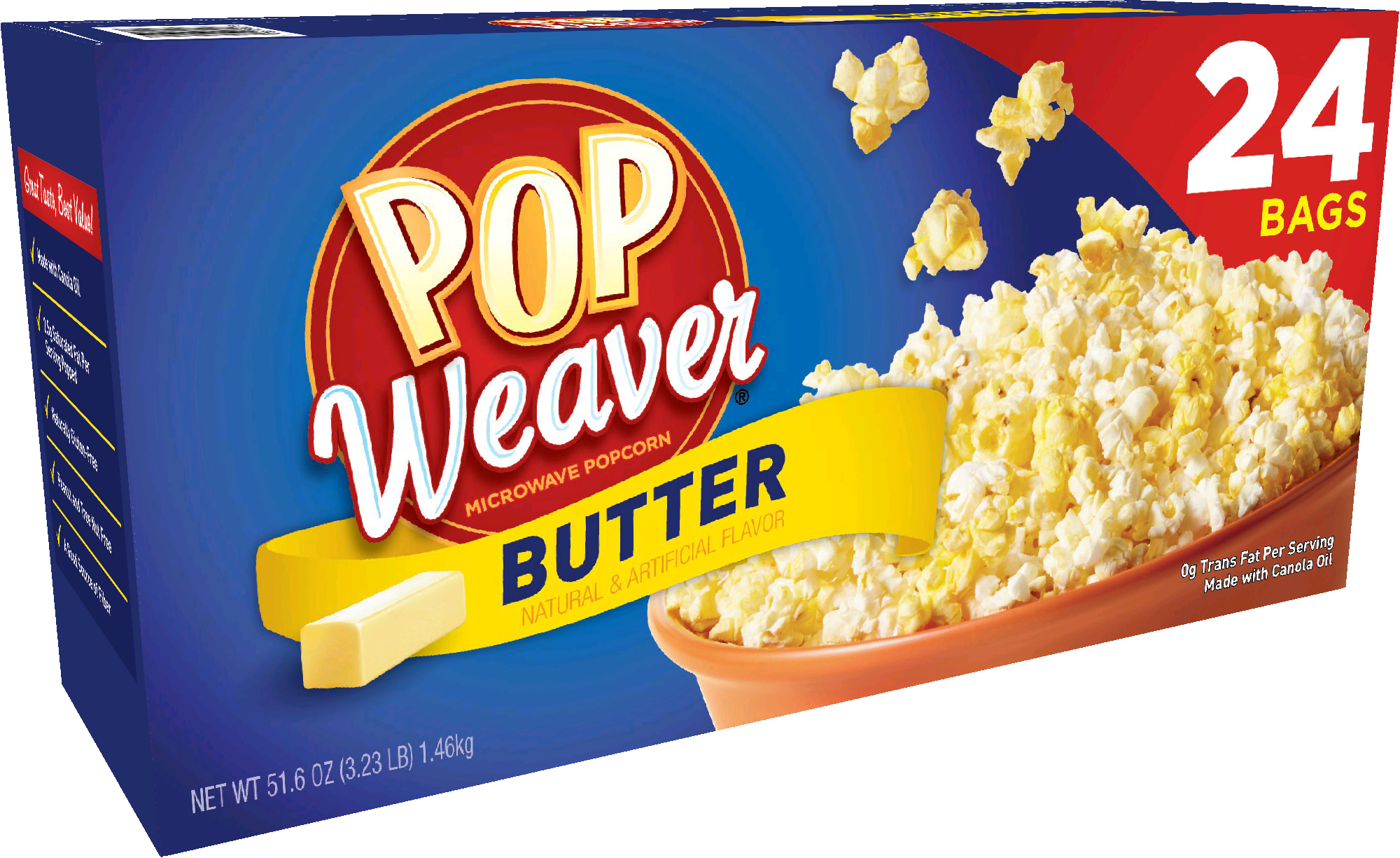 Why Pop Weaver - Pop Weaver Microwave Popcorn (2000x1225), Png Download