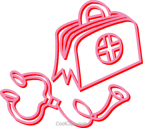 Maletín De Médico Y Un Estetoscopio Libres De Derechos - Maleta De Medico Png (480x431), Png Download