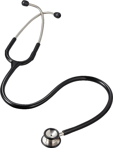 Medicina Interna - Estetoscopio En Forma De S (468x610), Png Download