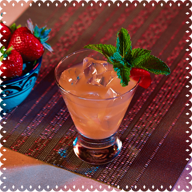 Strawberry Pineapple Margarita - Milkshake (614x614), Png Download