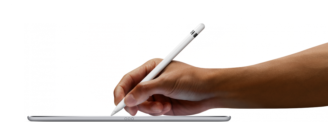 All In The Hand - Apple Pencil Mk0c2za/a For Ipad Pro (white) (1100x411), Png Download