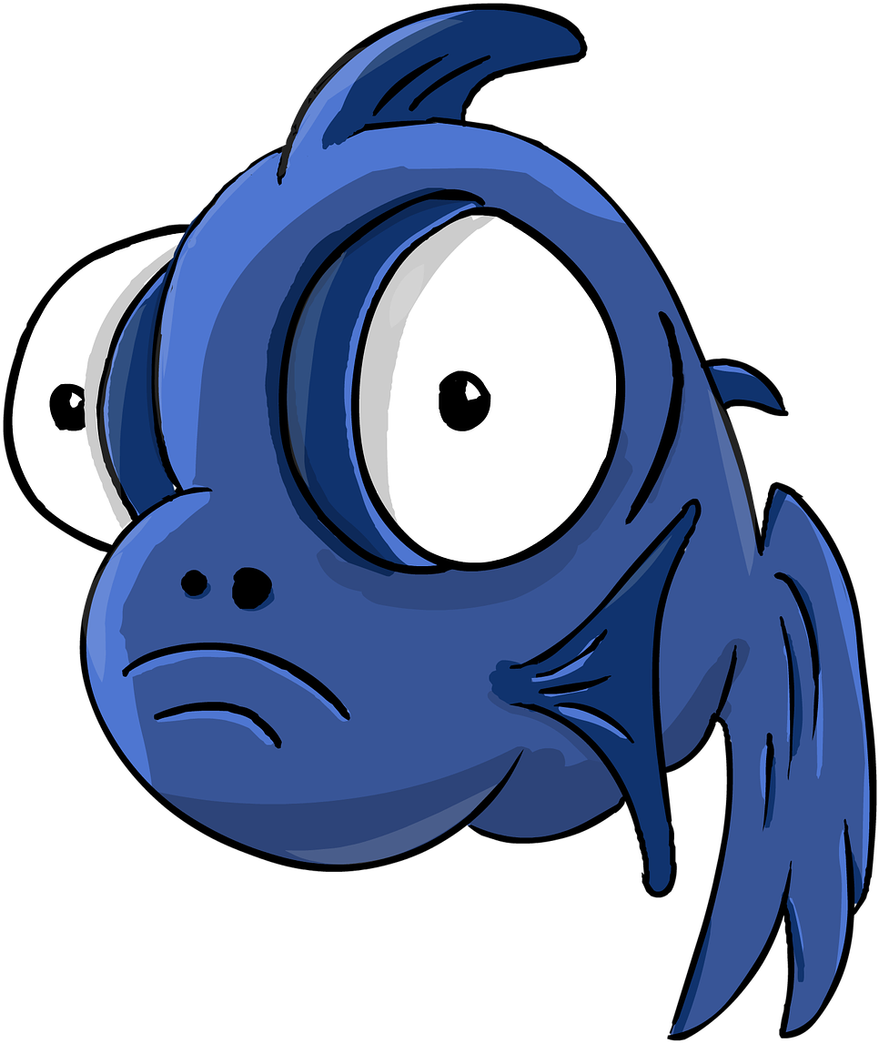 Fish, Fish-telescope, Cartoon, Small Fish, Big Eyes - Fish (776x720), Png Download