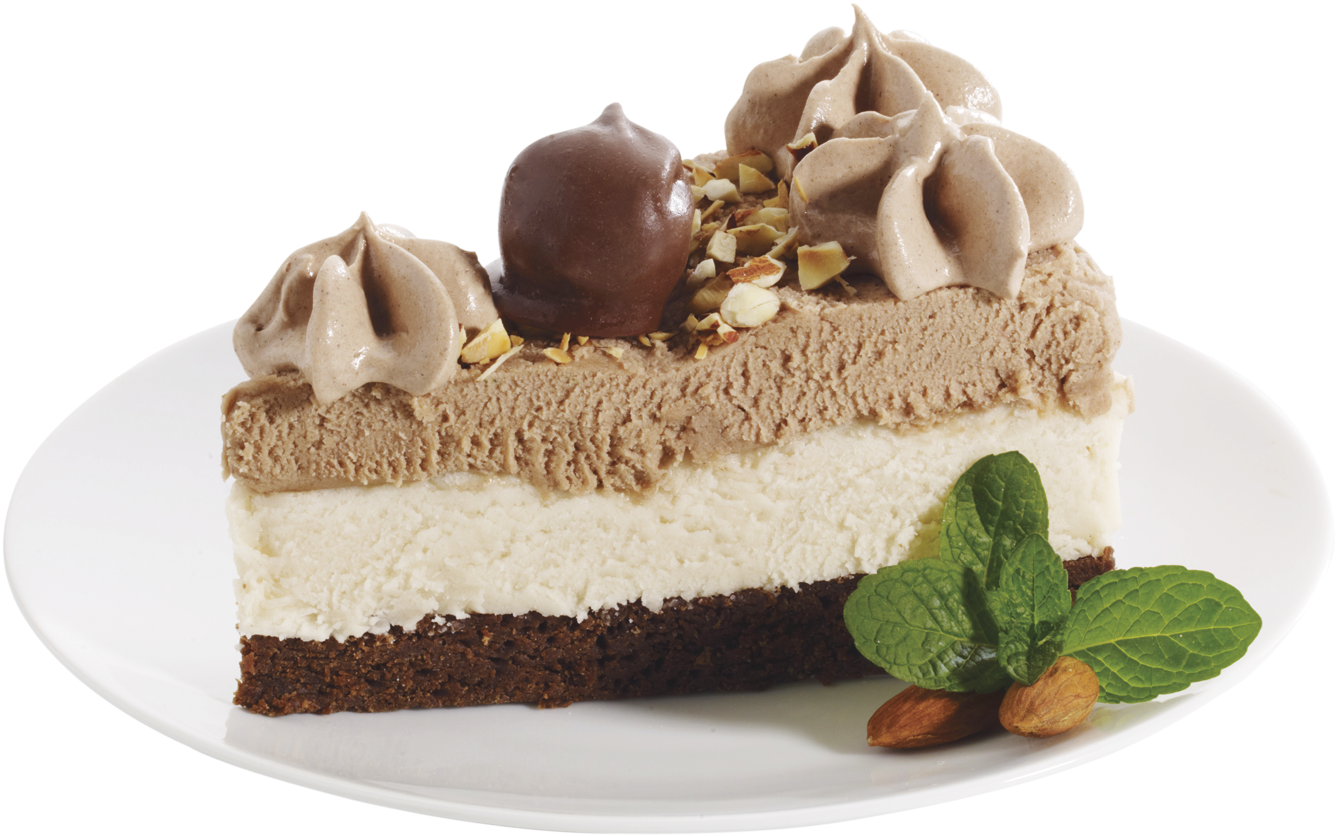 Torta De Galleta Asperjada Con Nueces - Pedazo De Pastel Png (1422x850), Png Download