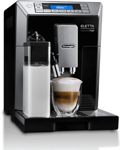 Eletta - Ecam 45 - 760 - B - Delonghi Eletta Black Cappuccino Top Digital Super (566x566), Png Download
