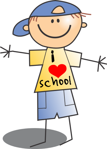 Free Clip Art School Kids Clipart Panda - School Boy Clipart Free (352x491), Png Download