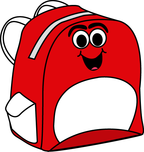 Download Cartoon Backpack Clip Art Image School Backpack With - Red School  Bag Clipart PNG Image with No Background 