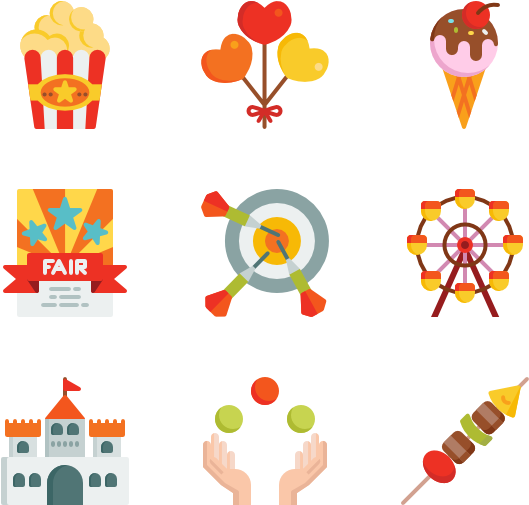 Fair 50 Icons - Juegos De Feria Icono (600x564), Png Download