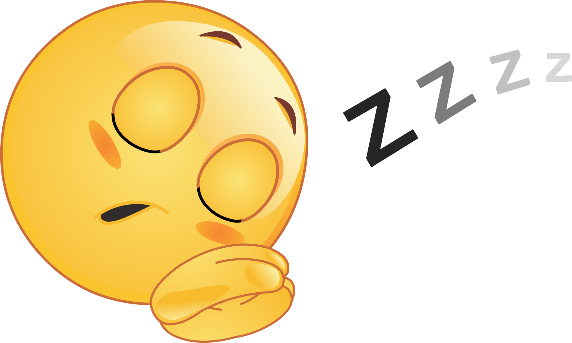 Hotsigns And Decals - Sleeping Emoticon (1989x1192), Png Download