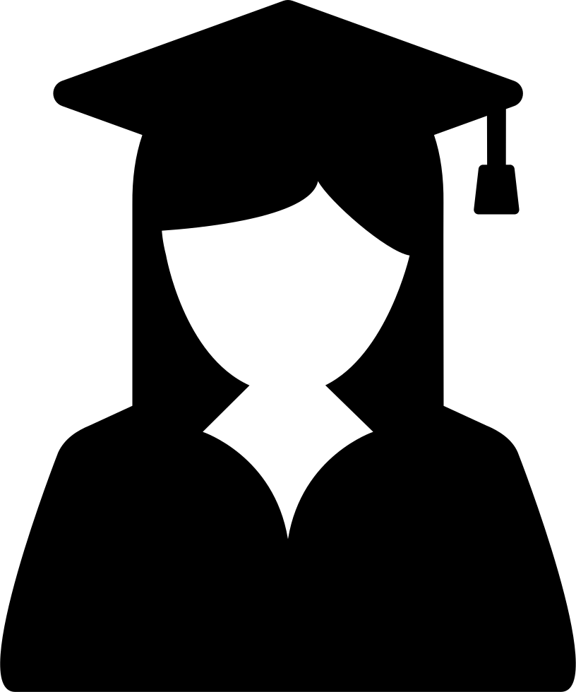 Female Graduate Student Comments - Female Student Icon (816x980), Png Download