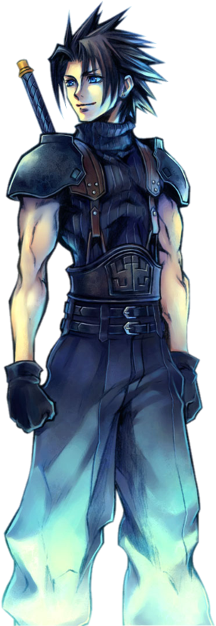 Zack Fair - Final Fantasy Zack Anime (400x902), Png Download