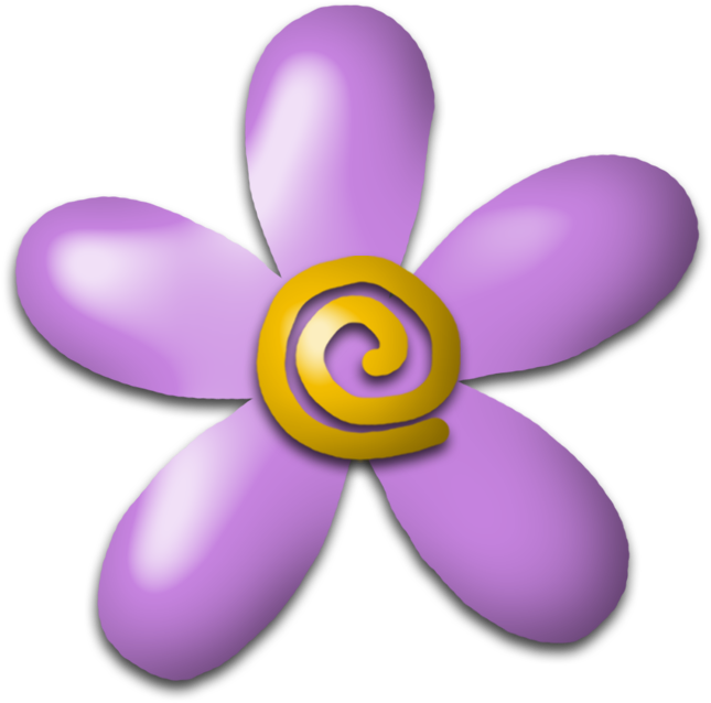 Ampliar Esta Imagen - Dibujo Flor Lila Png (749x760), Png Download