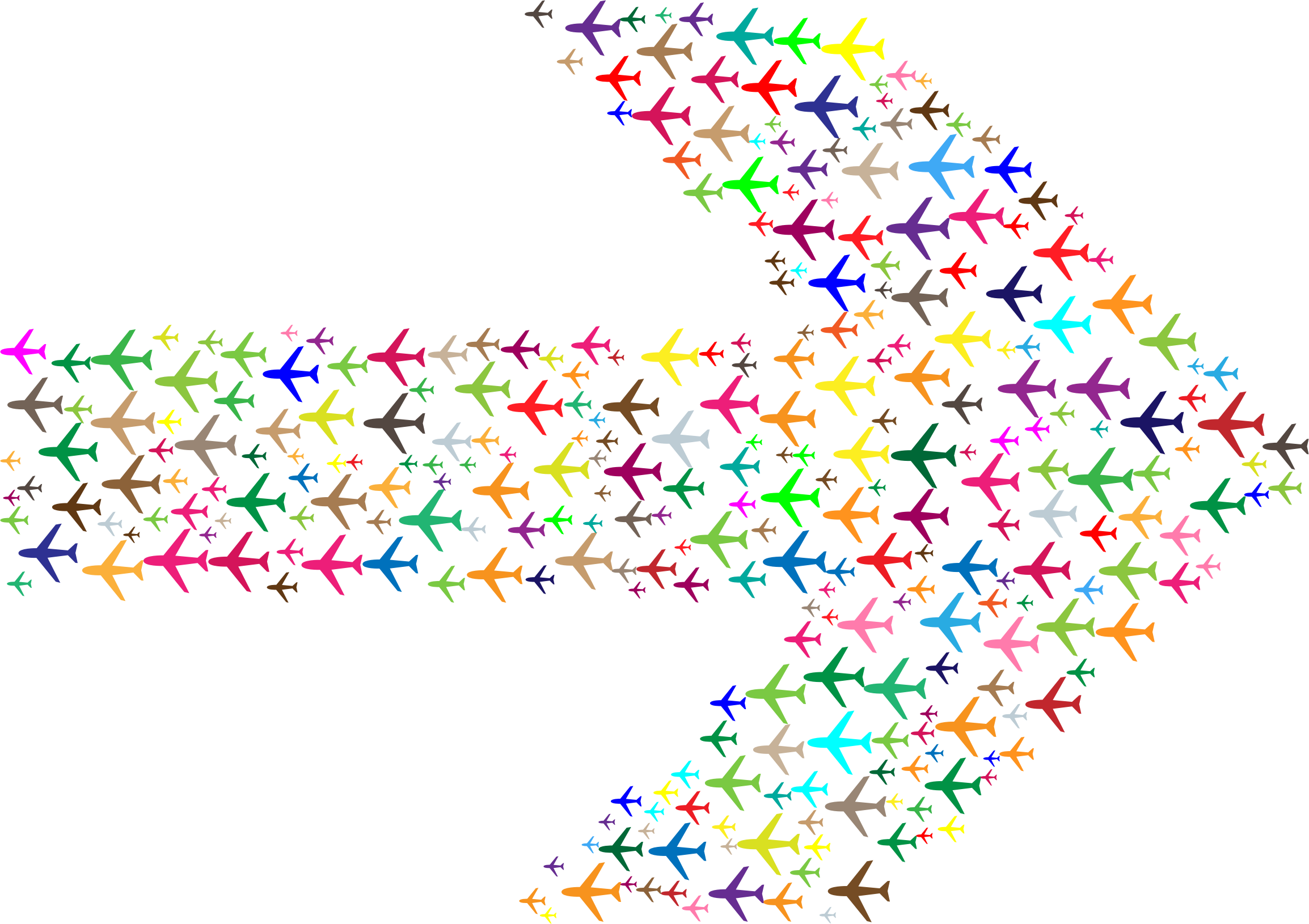 This Free Icons Png Design Of Confused Colorful Planes (2308x1630), Png Download