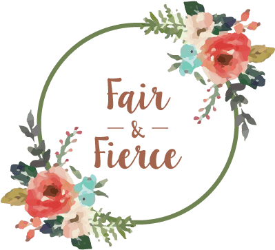 Cropped Fair And Fierce Logo 2 1 - Tassel Earrings With Polymer Clay Stud, Mint (1080x444), Png Download