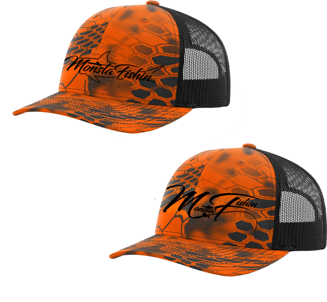 16 Apr Monsta Inferno Hats Png Web - Custom Richardson Adult 115 Low Pro Mesh Back Trucker (1200x1200), Png Download