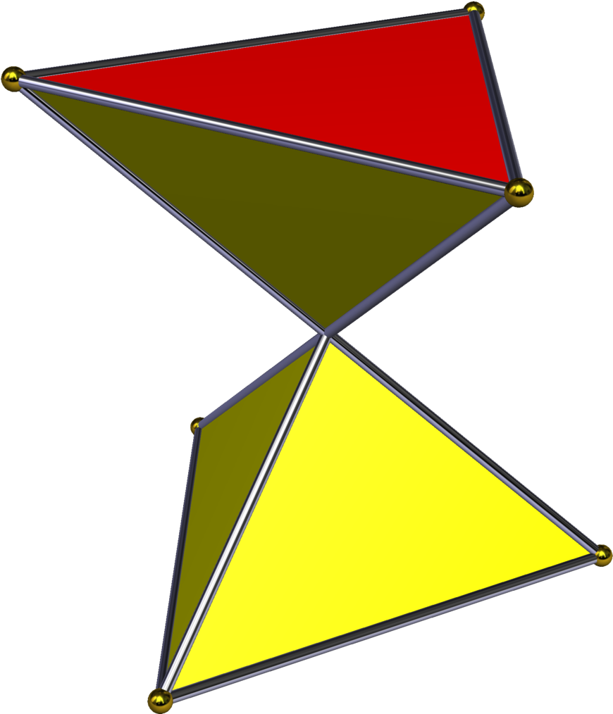Crossed Triangular Prism - Wikimedia Commons (913x1024), Png Download