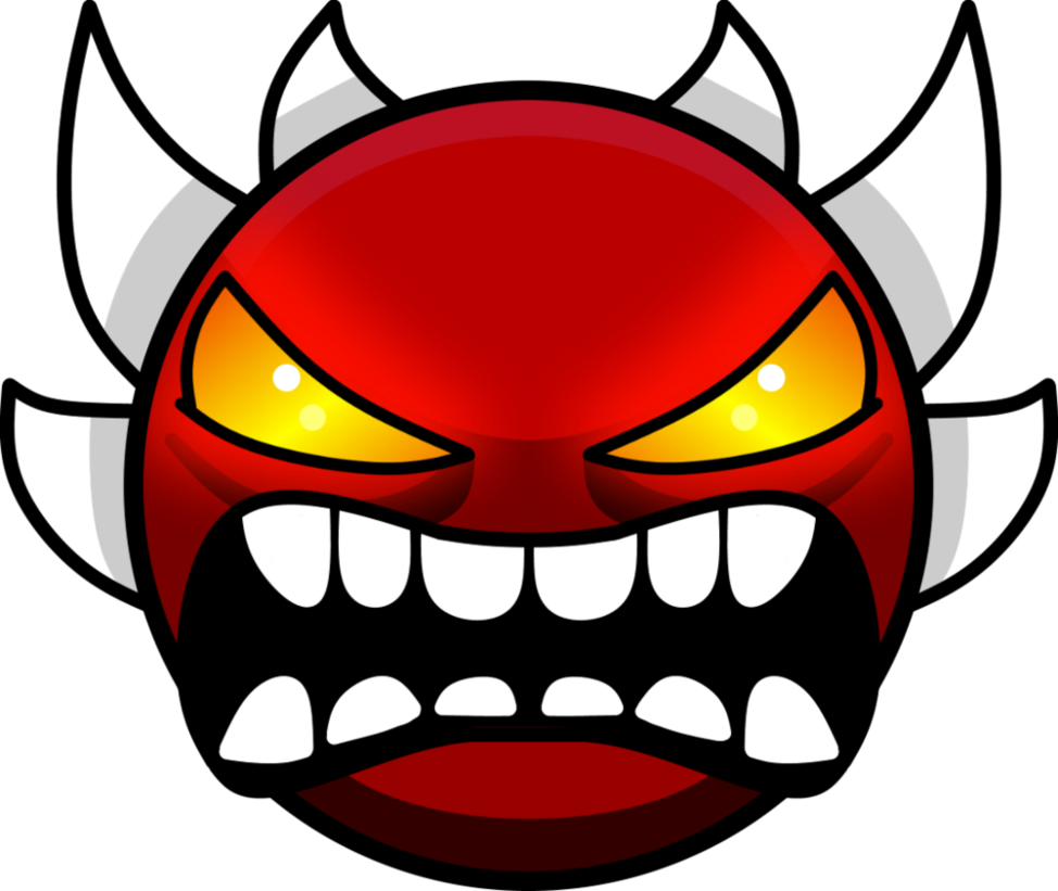 Extreme demon face geometry dash free transparent png download pngkey