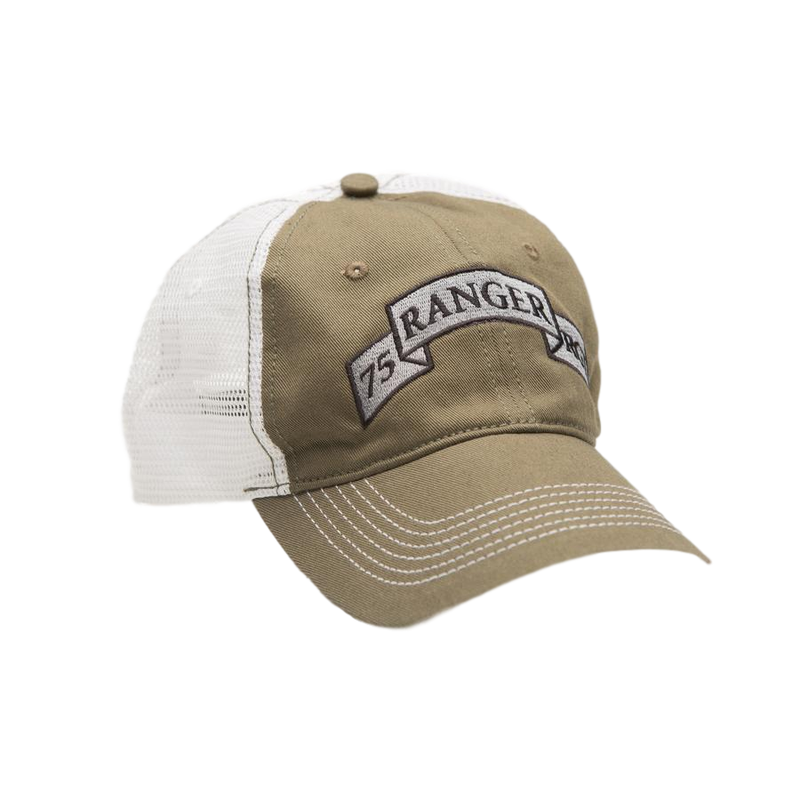 Unstructured Trucker Hat 75th Ranger Od Green Mesh - Baseball Cap (900x900), Png Download