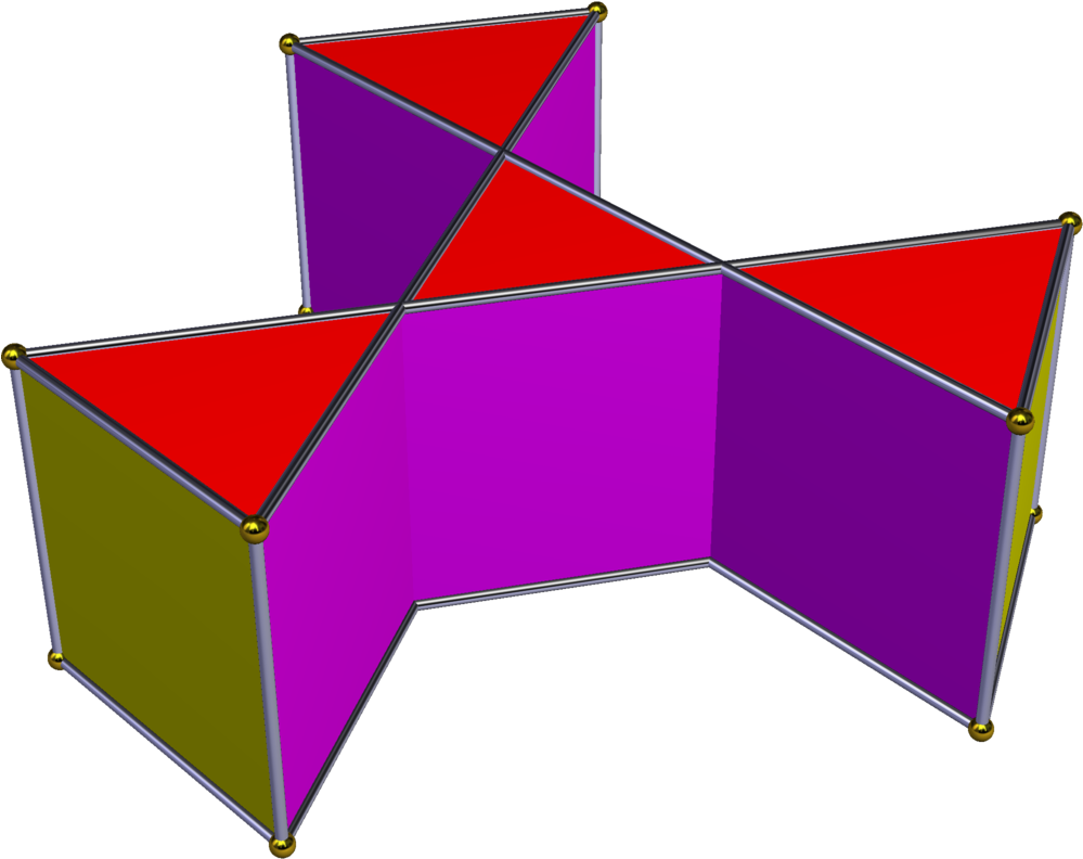 Crossed-unequal Hexagonal Prism - Hexagonal Prism (1000x832), Png Download