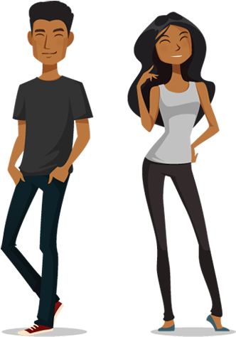 Illustration Of Young Adults - Young Adult Illustration Png (360x500), Png Download