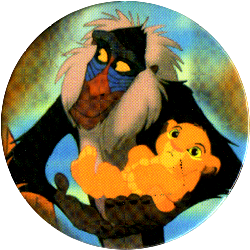 Rafiki Carrying Cub Simba - Series 1 The Lion King Skybox (500x500), Png Download