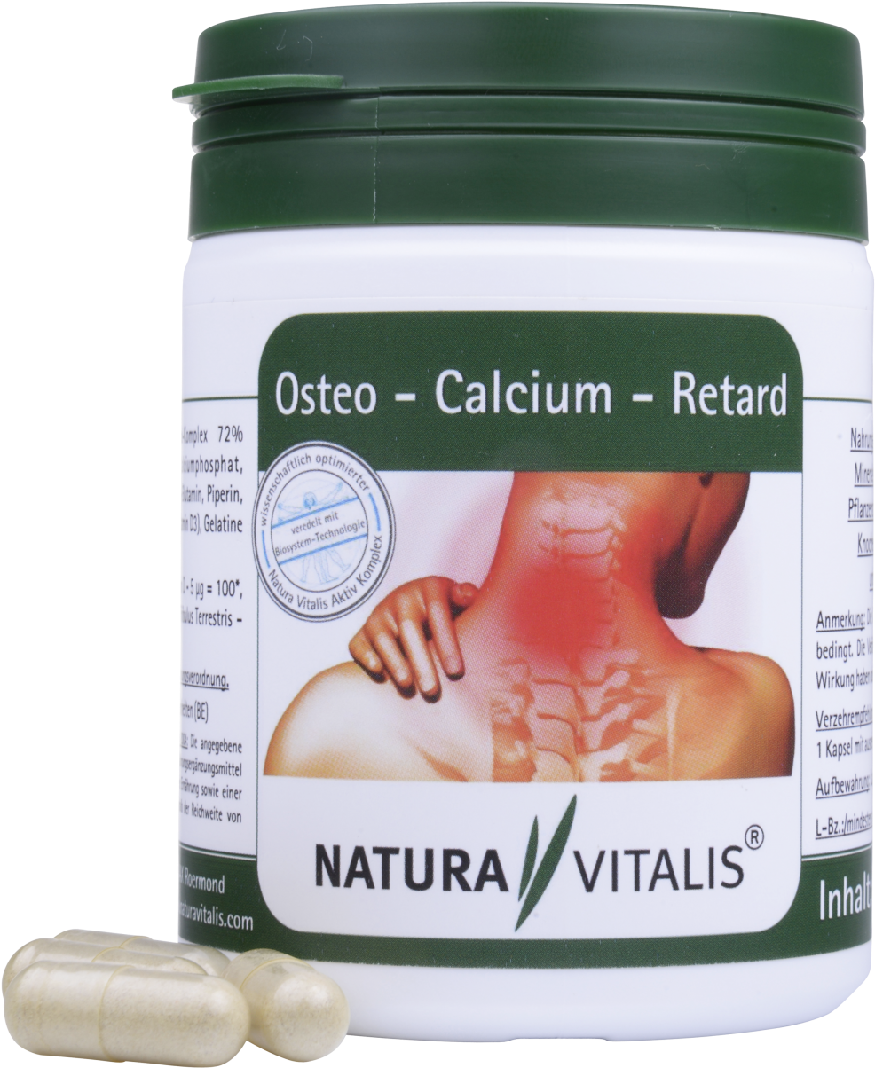 Osteo Calcium Retard - Natura Vitalis (1280x1280), Png Download