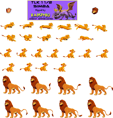 Simba - Lion King Game Sprites (400x400), Png Download