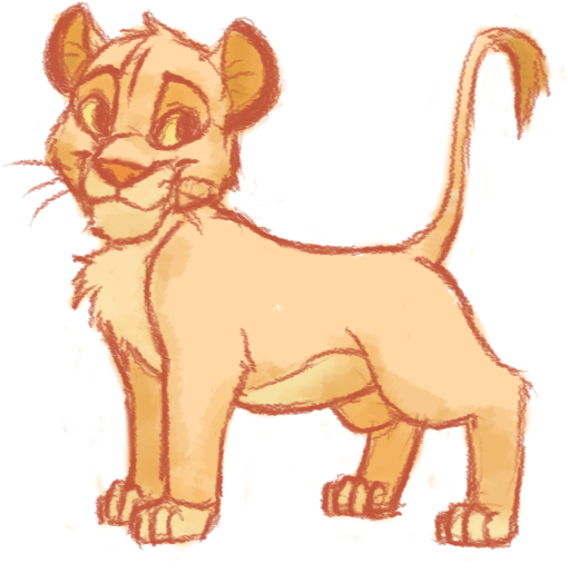 Drew This Simba Doodle Tonight After Coming Back From - Simba Doodle (587x587), Png Download
