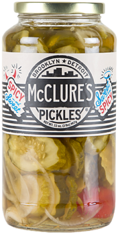Mcclure's Spicy Pickles 32 Oz (650x420), Png Download