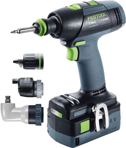 Festool Cordless Drill - Festool T 18+3 Li 5.2-set Drill/driver Airstream 18v (500x500), Png Download