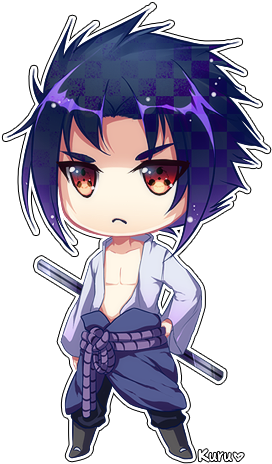 Anime, Chibi, And Kawai Image - Anime Chibi Naruto Sasuke (279x475), Png Download