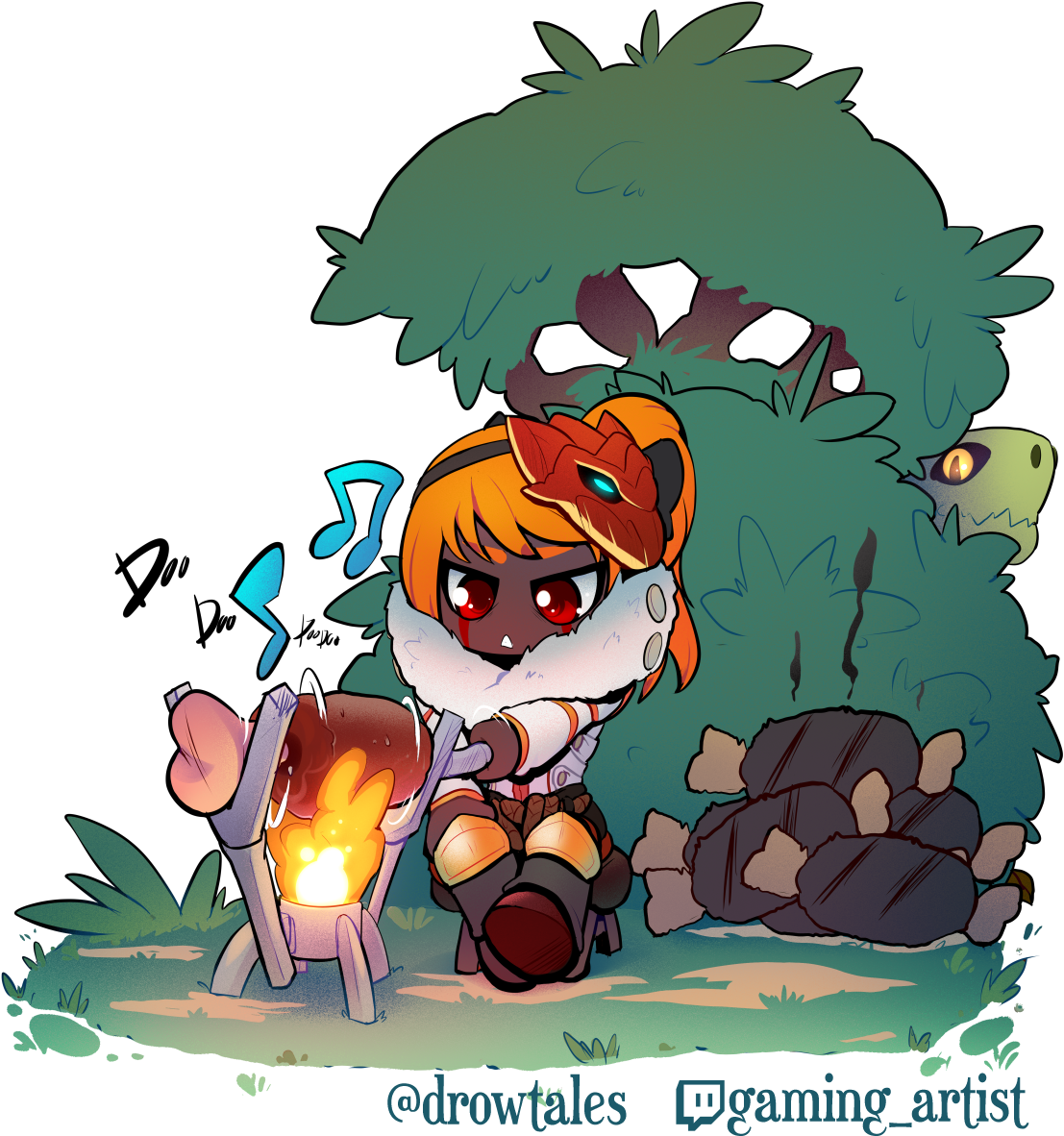 Bbq Spit Woes - Monster Hunter (1125x1275), Png Download