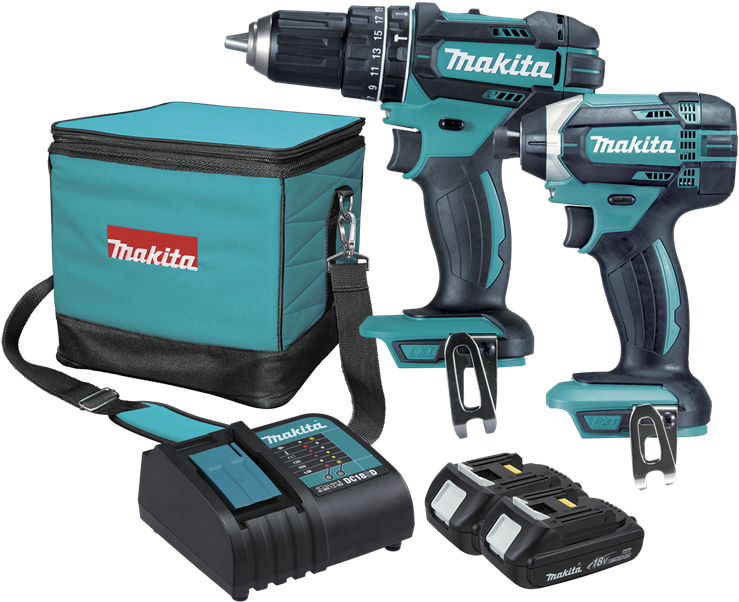 Makita Lxt 18v 2 Piece Cordless Drill Kit - Makita Dlx2131sy - 18v Cordless 2 Pce Combo Kit (800x800), Png Download