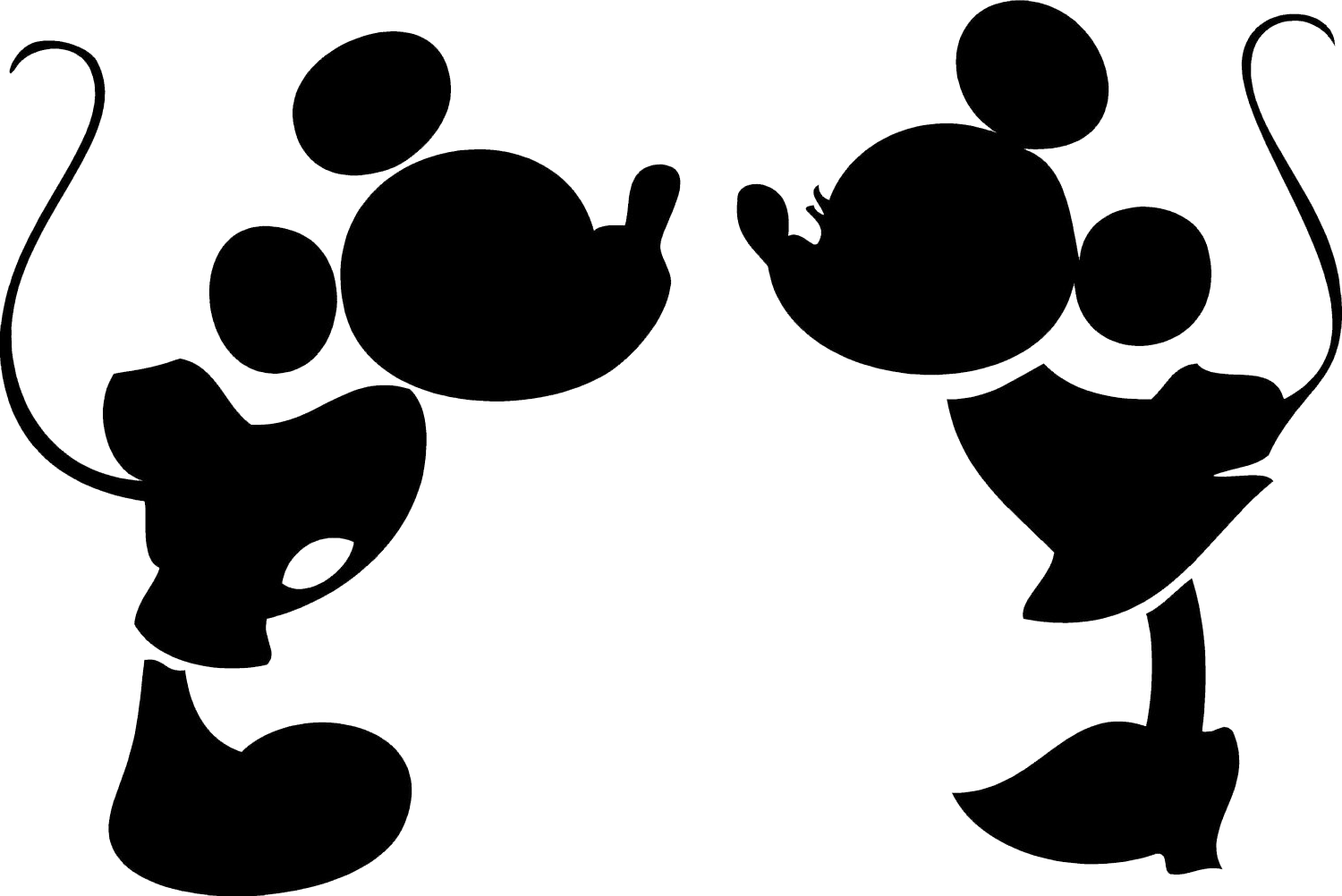 Mickey Mouse Silhouette Clip Art Cliparts Co - 2017 Thank You Cards (1500x1002), Png Download