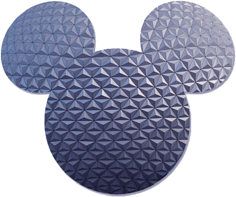 Blue Epcot Mickey Ears - Disney World, Epcot (490x418), Png Download