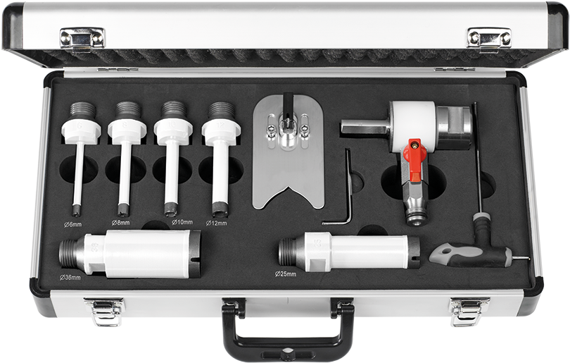 Tile Drill Kit For Use With Water Cooling On Cordless - Carat Diamantboorset (900x900), Png Download