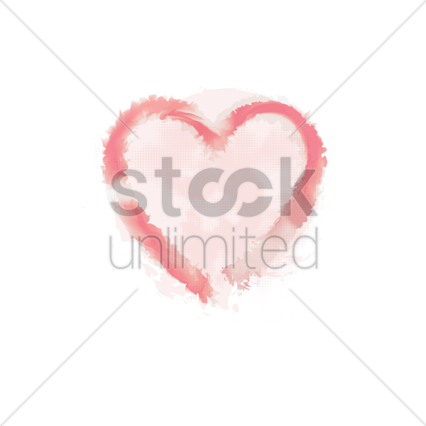 Watercolor Heart V矢量图形 - Vector Graphics (600x600), Png Download