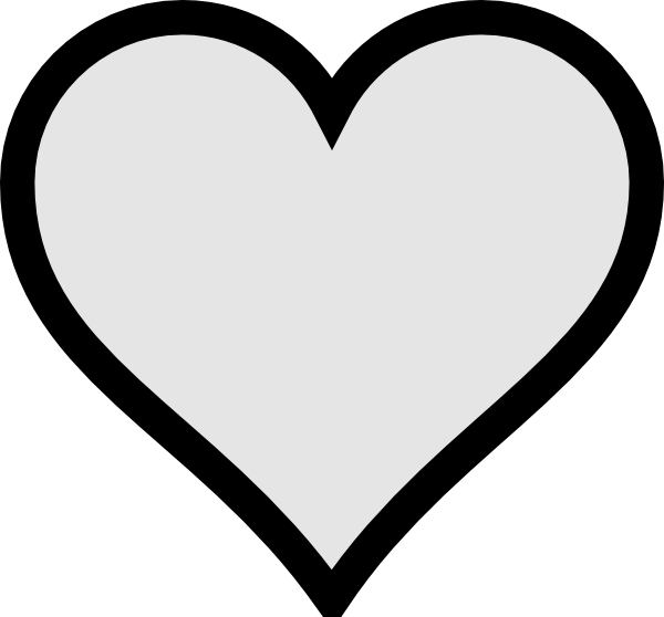 Very Small Gray Heart With Transparent Background Png - Heart Icon Transparent Background (600x558), Png Download