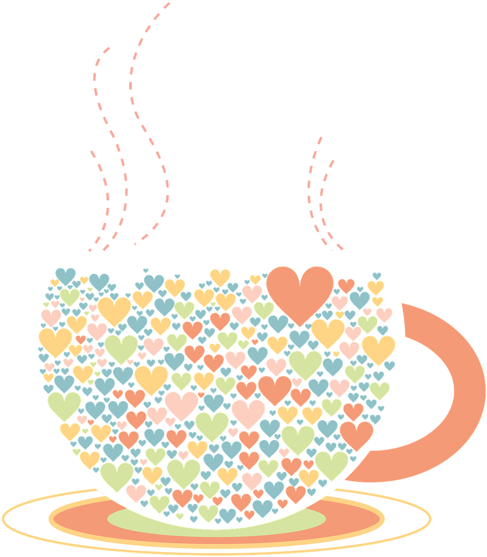 Cup Hearts Drawing - Xicara Png (1024x1280), Png Download