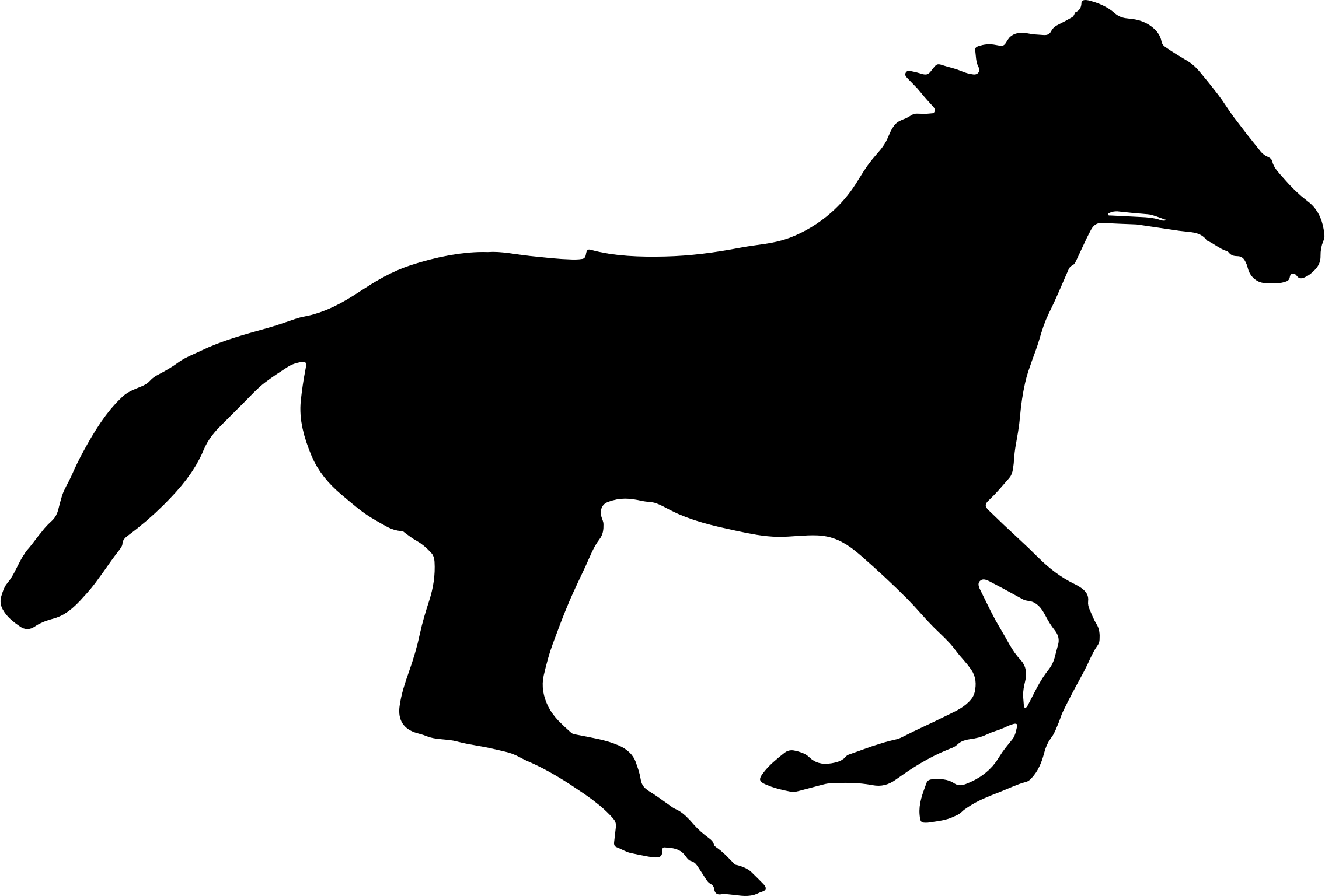 Jockey Silhouette Minus Jockey Clip Free - Kentucky Derby 2018 Horses (2270x1536), Png Download