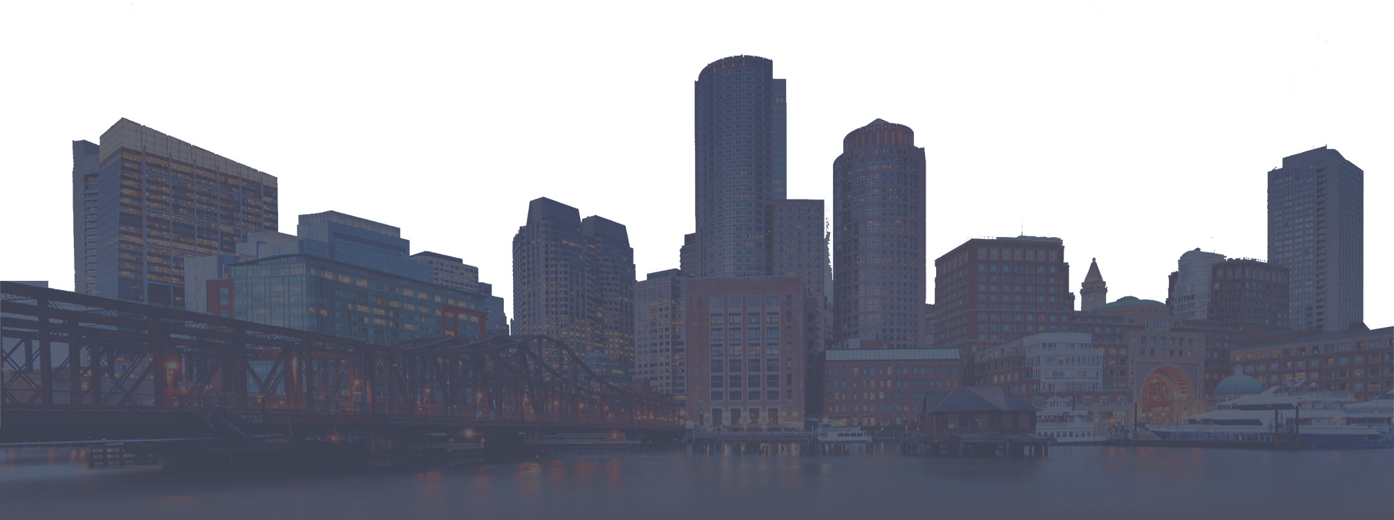 Boston - Boston Skyline Transparent (2000x746), Png Download