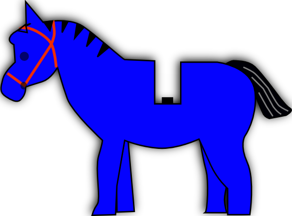 Free Vector Horse Lego Clip Art - Lego Horse (600x444), Png Download