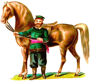 Vintage Horse And Rider - Horse (400x400), Png Download