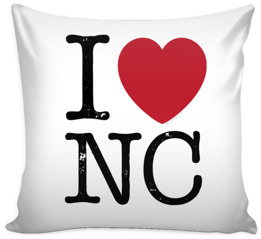 I Love North Carolina Pillow Case - Pitbull Yoga (600x600), Png Download